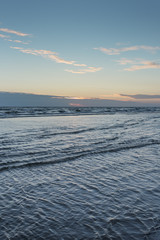 Sunset by Baltic sea, Liepaja, Latvia.