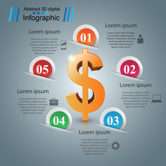 Business Infographics origami style Vector illustration. eps 10.