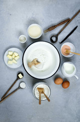 ingredients for baking bread