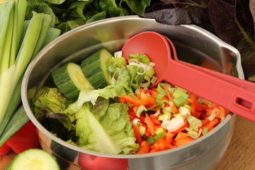 Bunter Salat in Schüssel