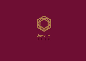 Creative abstract logo, a geometric pattern jewelry store
