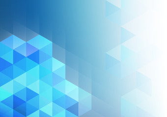 Fototapeta premium Blue geometric abstract background, vector illustration