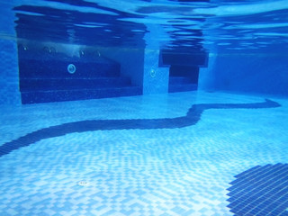View of swimming pool underwater