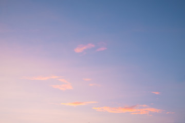 Naklejka na ściany i meble Nature background of beautiful sky landscape at sunset - serenity and rose quartz color filter