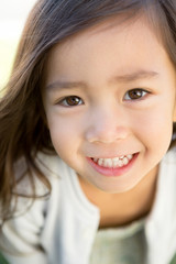 Cute little girl smiling and happy,