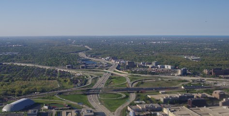 アメリカ シカゴの空撮