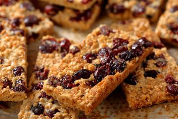 Sesame shortbread cookies with cranberries