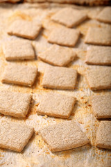 Crunchy cookie on vintage background