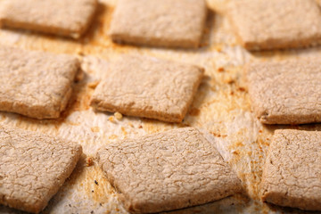 Crunchy cookie on vintage background