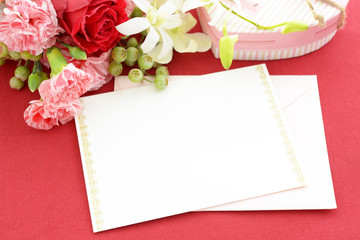 メッセージカードと封筒