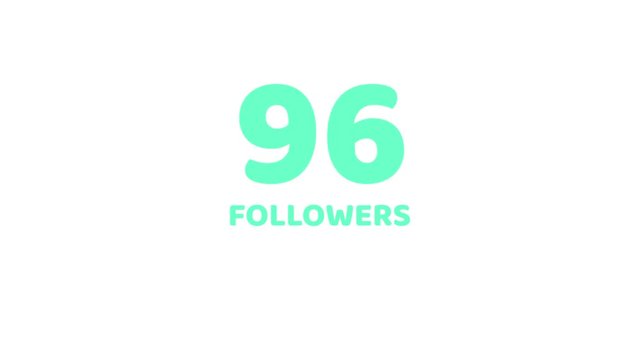 Turquoise (green) message to followers. Followers a Thank You 1000