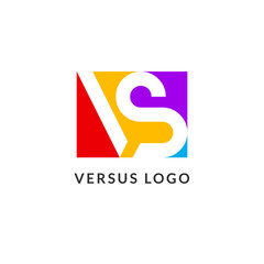 Versus letters logo. Flat competition concept design emblem. Versus icon