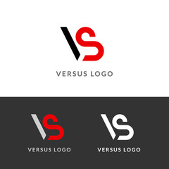 Versus letters logo. Flat competition concept design emblem. Versus icon