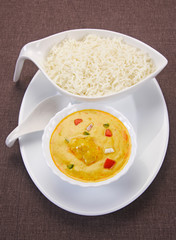 Vegetable Pilau with Kadi or Indian Vegetable Biryani