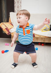 cute happy baby dancing