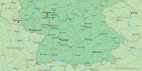 Süddeutschland (Landkarte)