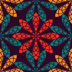 Abstract Flower Seamless Pattern