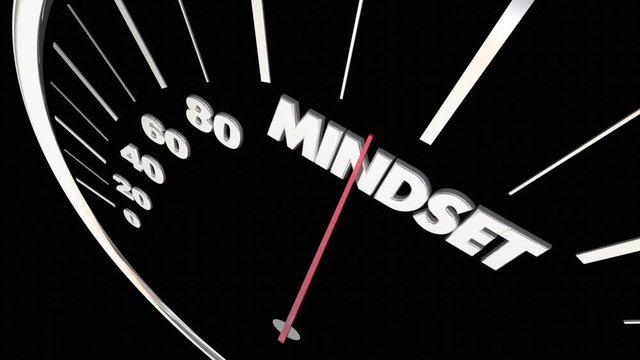 Mindset Attitude Vision Passion Speedometer Measure Results 3d Animation