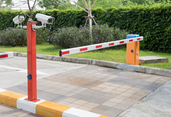 automatic barrier for home village security system with CCTV