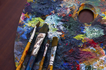Obraz premium Art Brush and Colour