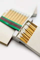 Closeup of matchboxes
