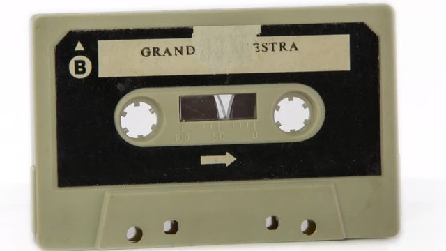 changing audio tape cassettes turn through 360 degrees