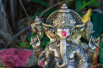 hindu god ganesha statue under sun light