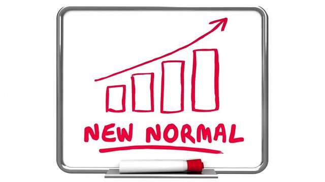 New Normal Reality Conditions Arrow Rising Trend 3d Animation