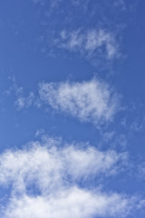 Clouds in the blue sky.