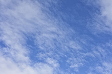 Clouds in the blue sky.