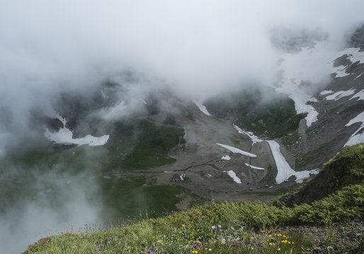 View from the mountains in the Caucasus