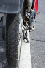 old motorcycle rubber tires