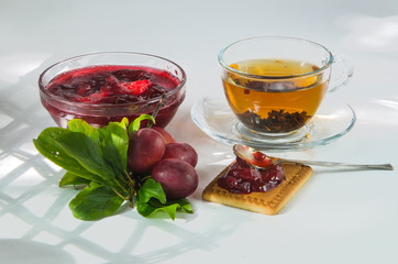 Homemade plum jam