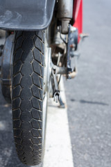 old motorcycle rubber tires