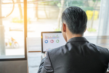 Businessman  Working Concept with labtop