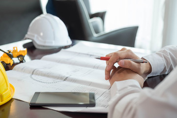 Construction concept. Engineering tools