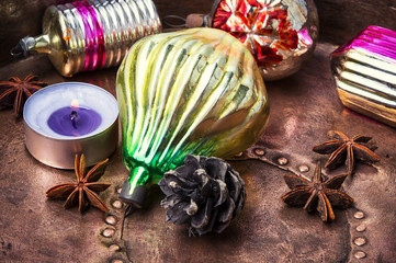 Closeup of Christmas tree decoration