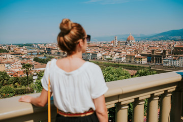 Fototapeta na wymiar Woman in Florence