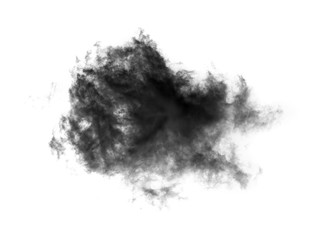 Black cloud on white background