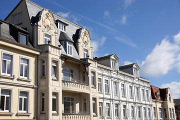 Bürgerhäuser an der Plöner Straße in Eutin, Ostholstein, Schleswig-Holstein