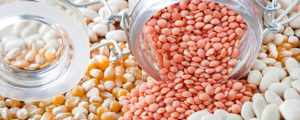 Bohen, Mais und Linsen