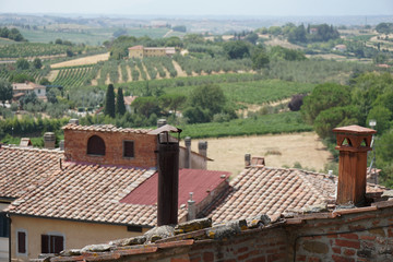 Italien Blick auf Vinci Toskana