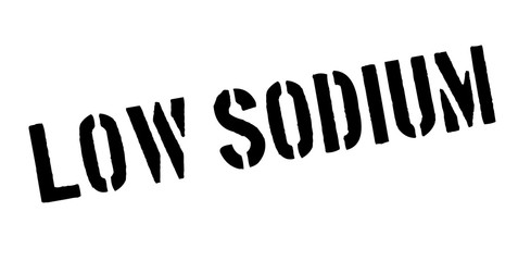 Low Sodium rubber stamp. Grunge design with dust scratches. Effects can be easily removed for a clean, crisp look. Color is easily changed.