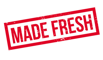 Made Fresh rubber stamp. Grunge design with dust scratches. Effects can be easily removed for a clean, crisp look. Color is easily changed.