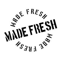 Made Fresh rubber stamp. Grunge design with dust scratches. Effects can be easily removed for a clean, crisp look. Color is easily changed.