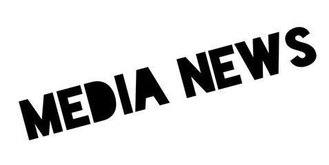 Media News rubber stamp. Grunge design with dust scratches. Effects can be easily removed for a clean, crisp look. Color is easily changed.