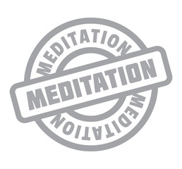 Meditation rubber stamp. Grunge design with dust scratches. Effects can be easily removed for a clean, crisp look. Color is easily changed.