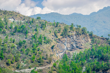 Fototapeta na wymiar landscape on the road trip to Annapurna Base Camp