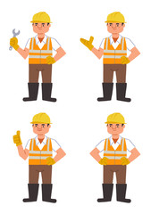 Worker poses set