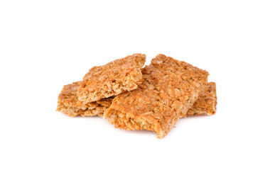 cereal bar on white background
